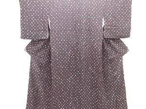 アンティーク　錦紗色紙模様着物